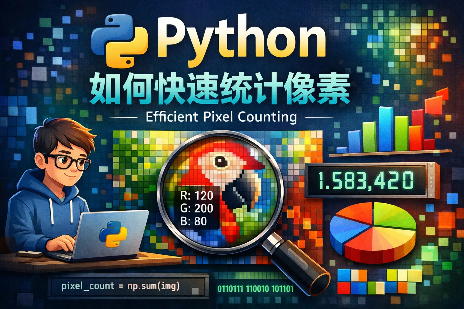 python如何快速统计像素