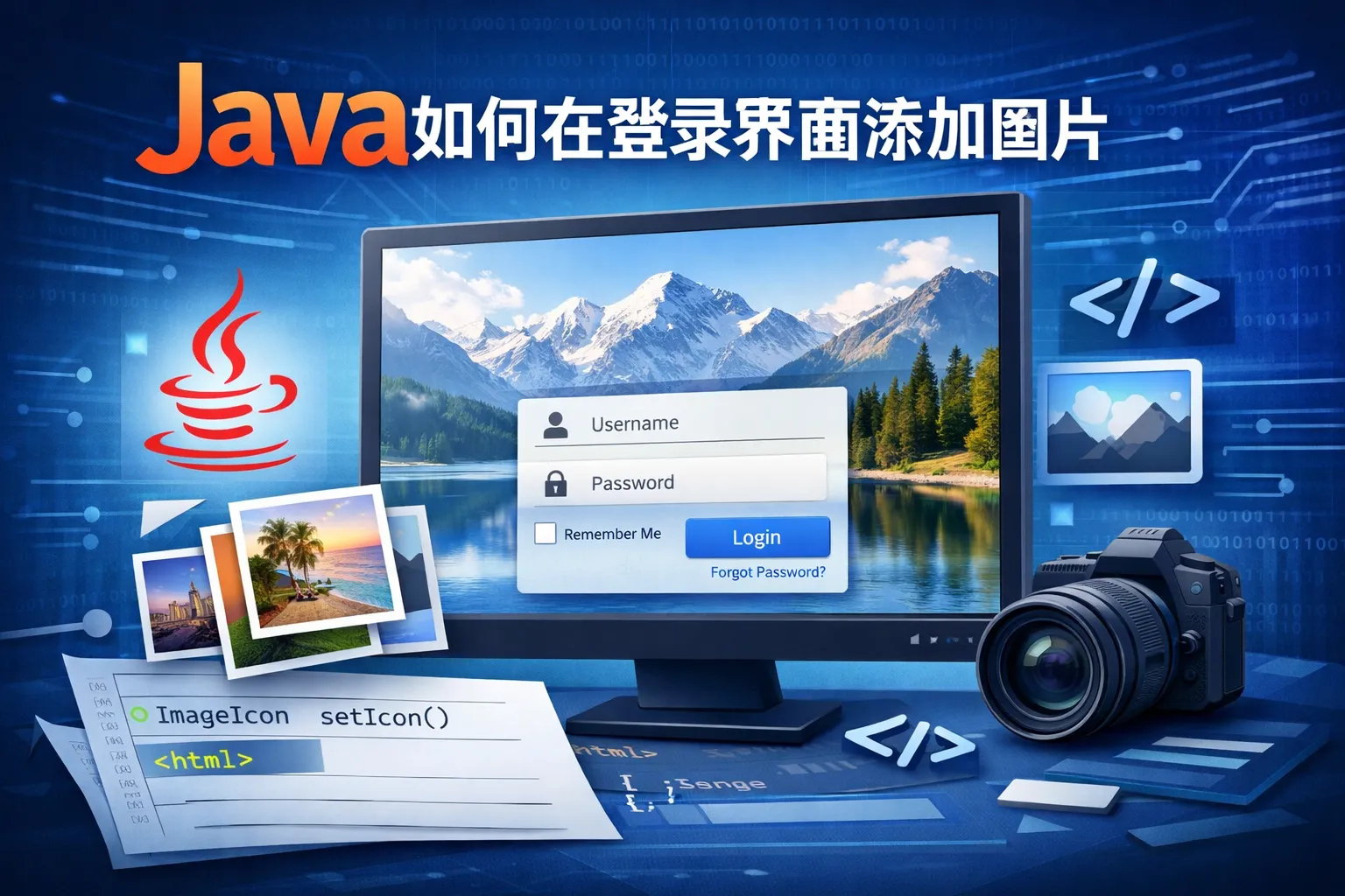 Java如何在登录界面添加图片