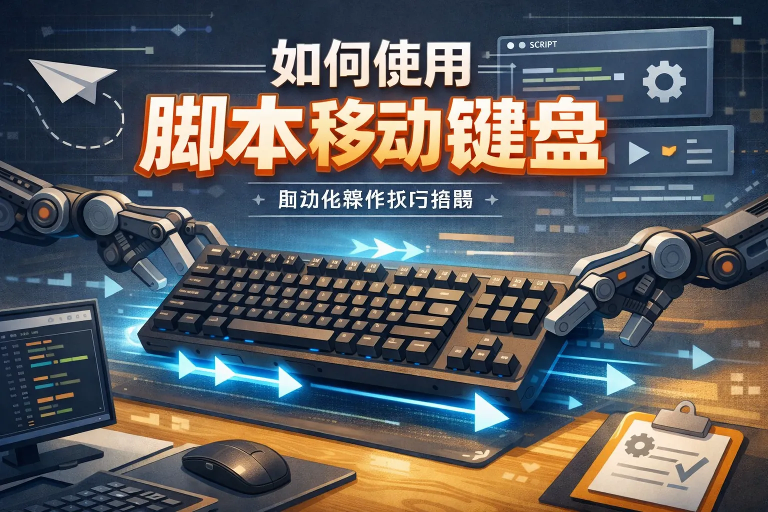 如何使用脚本移动键盘