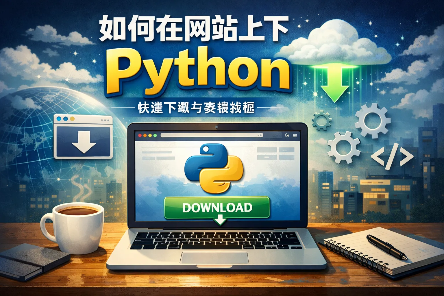 如何在网站上下python
