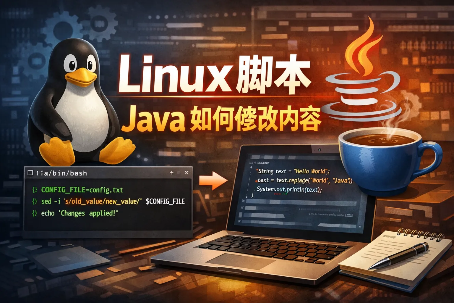 linux脚本java如何修改内容