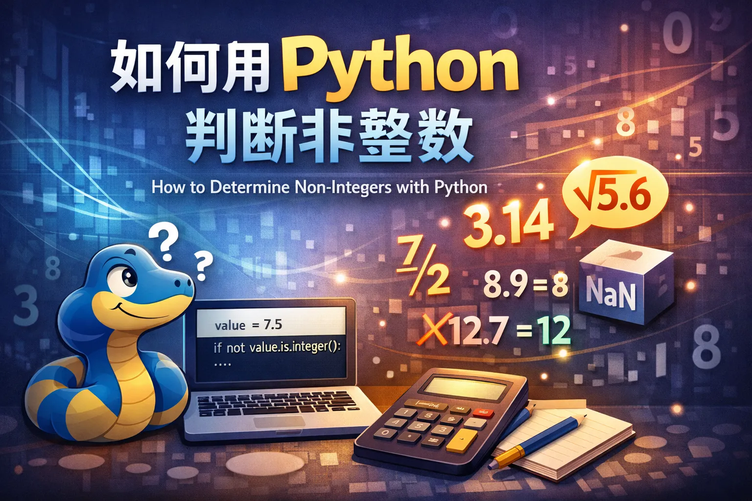 如何用python判断非整数