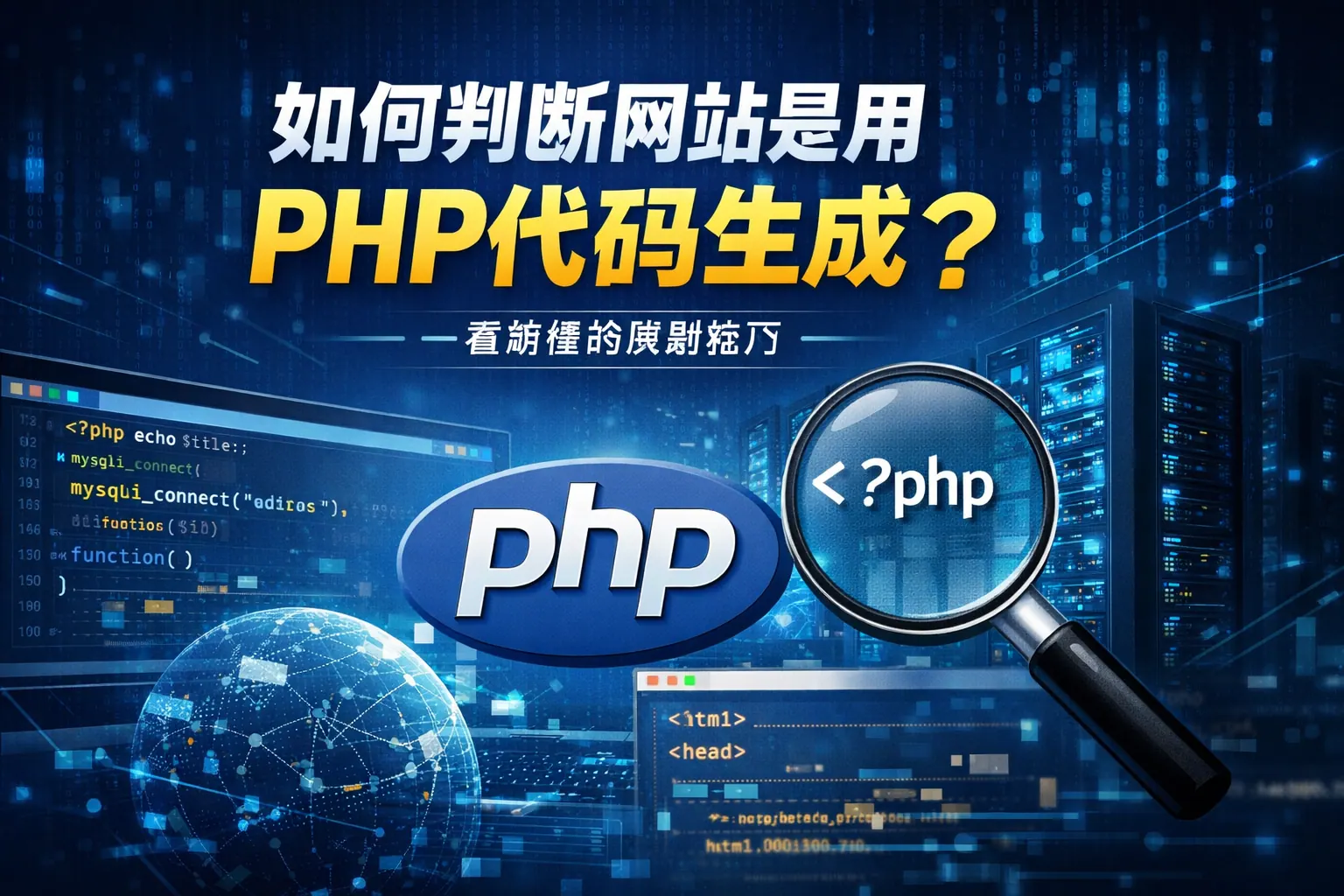 如何判断网站是用php代码