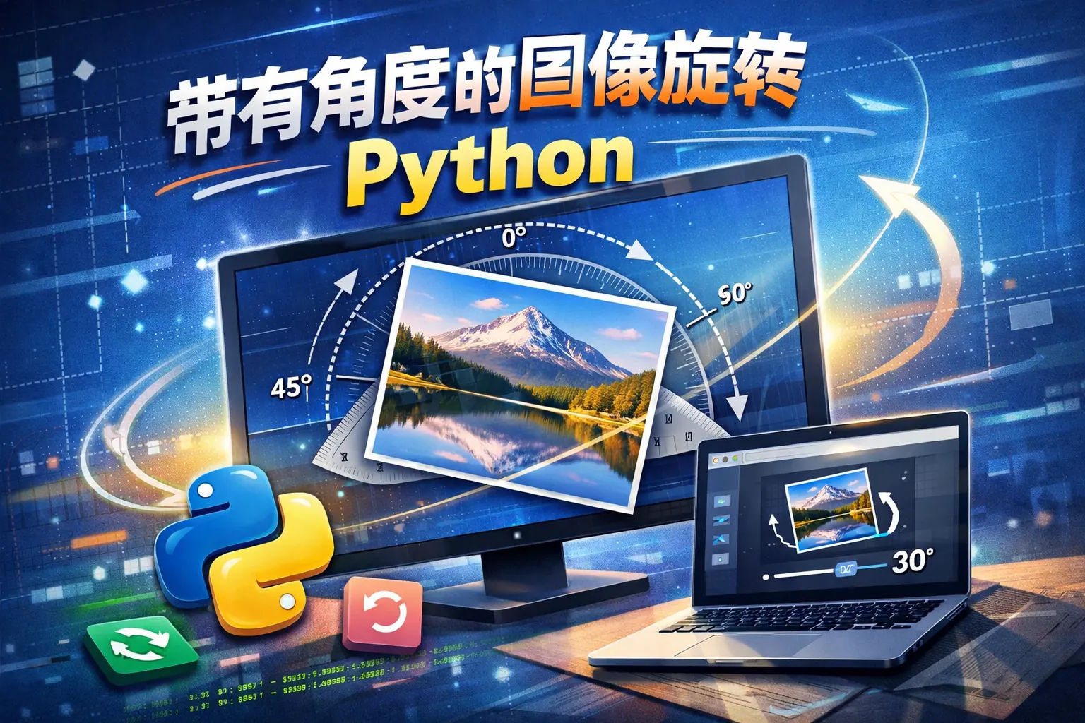 带有角度的图像旋转python