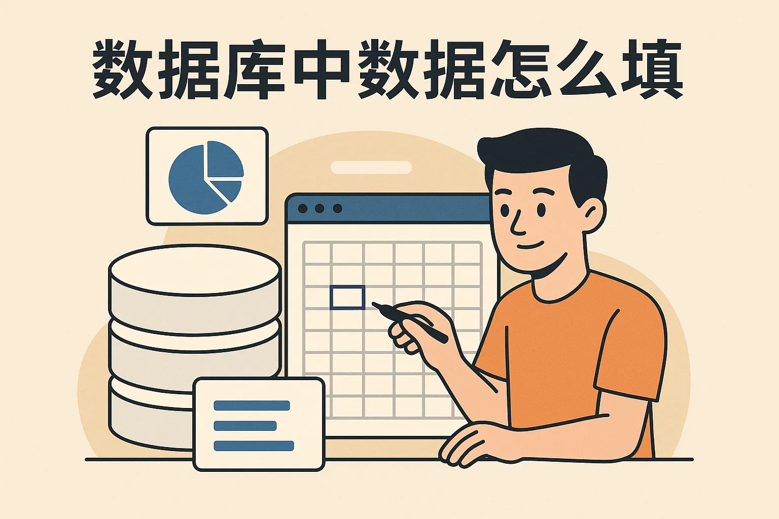 数据库中数据怎么填