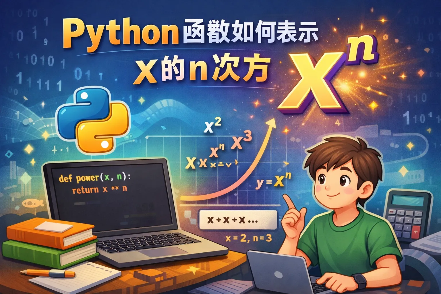 python函数如何表示x的n次方