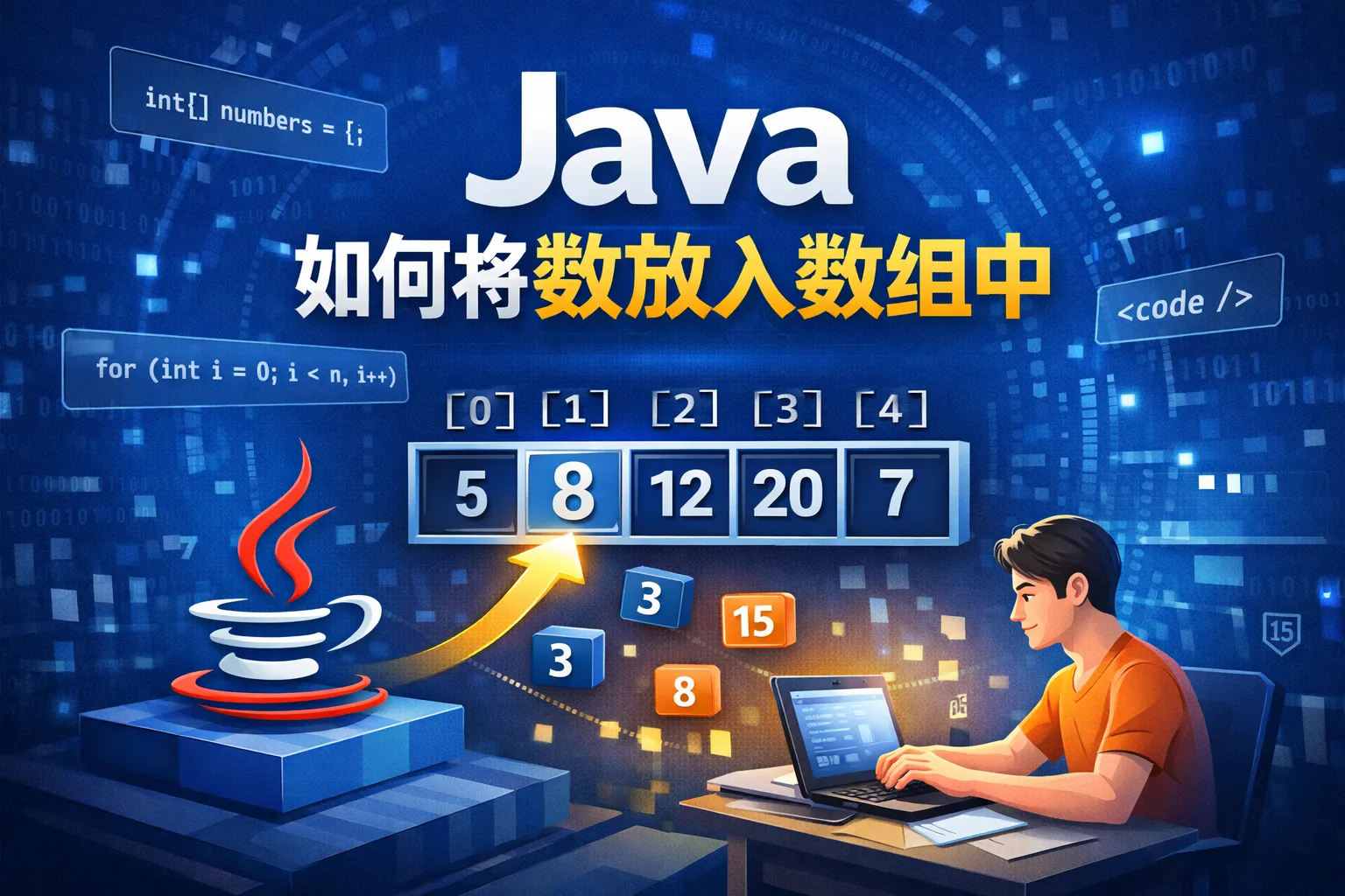 java如何将数放入数组中