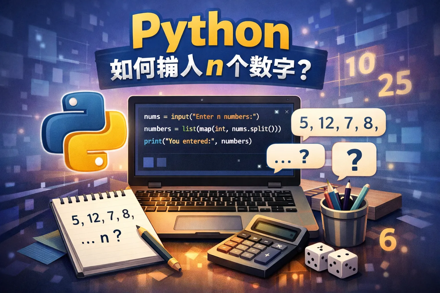 python如何输入n个数字