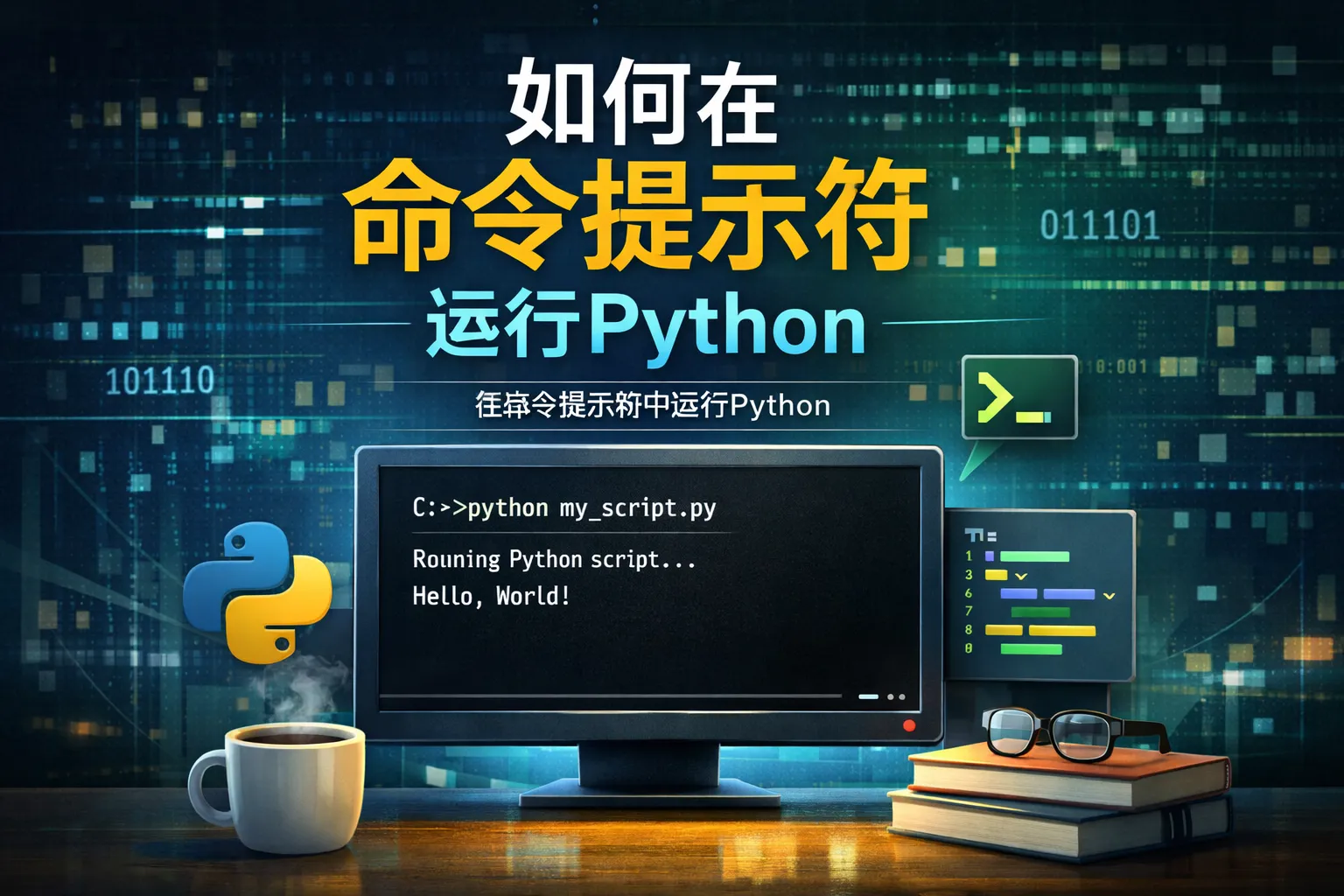 如何在命令提示符运行Python