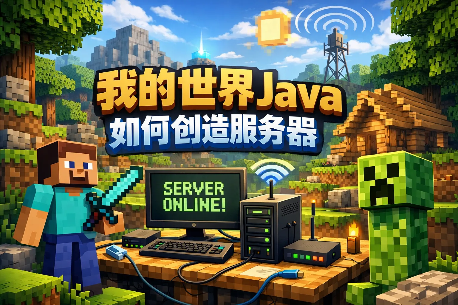 我的世界java如何创造服务器