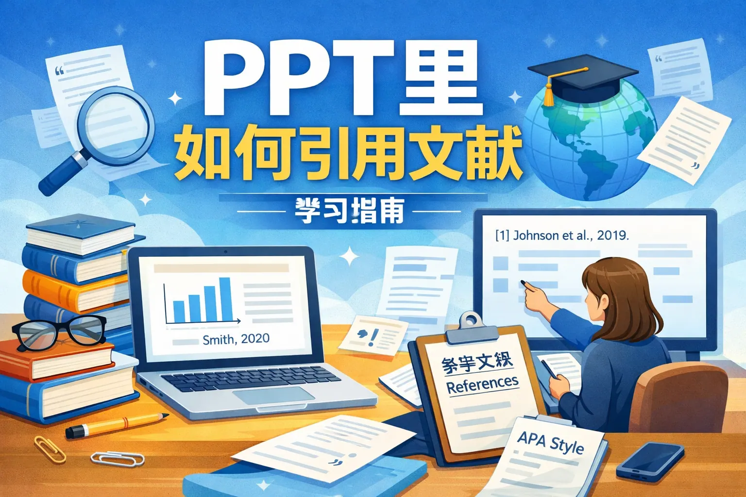 ppt里如何引用文献