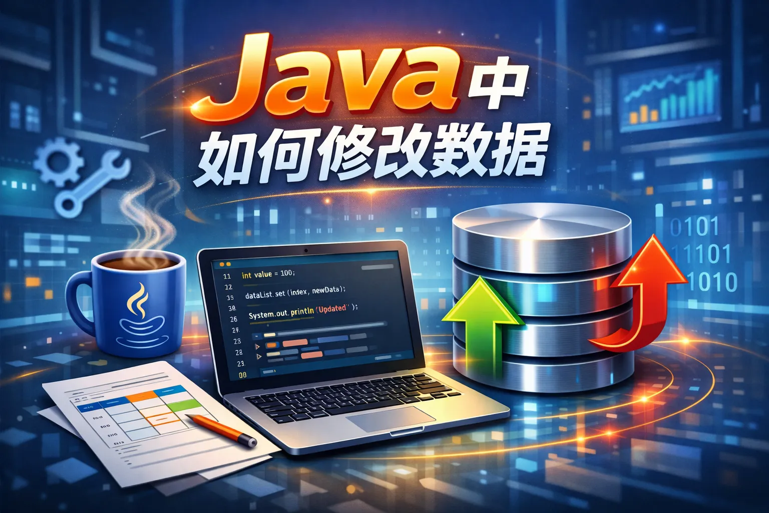 java中如何修改数据