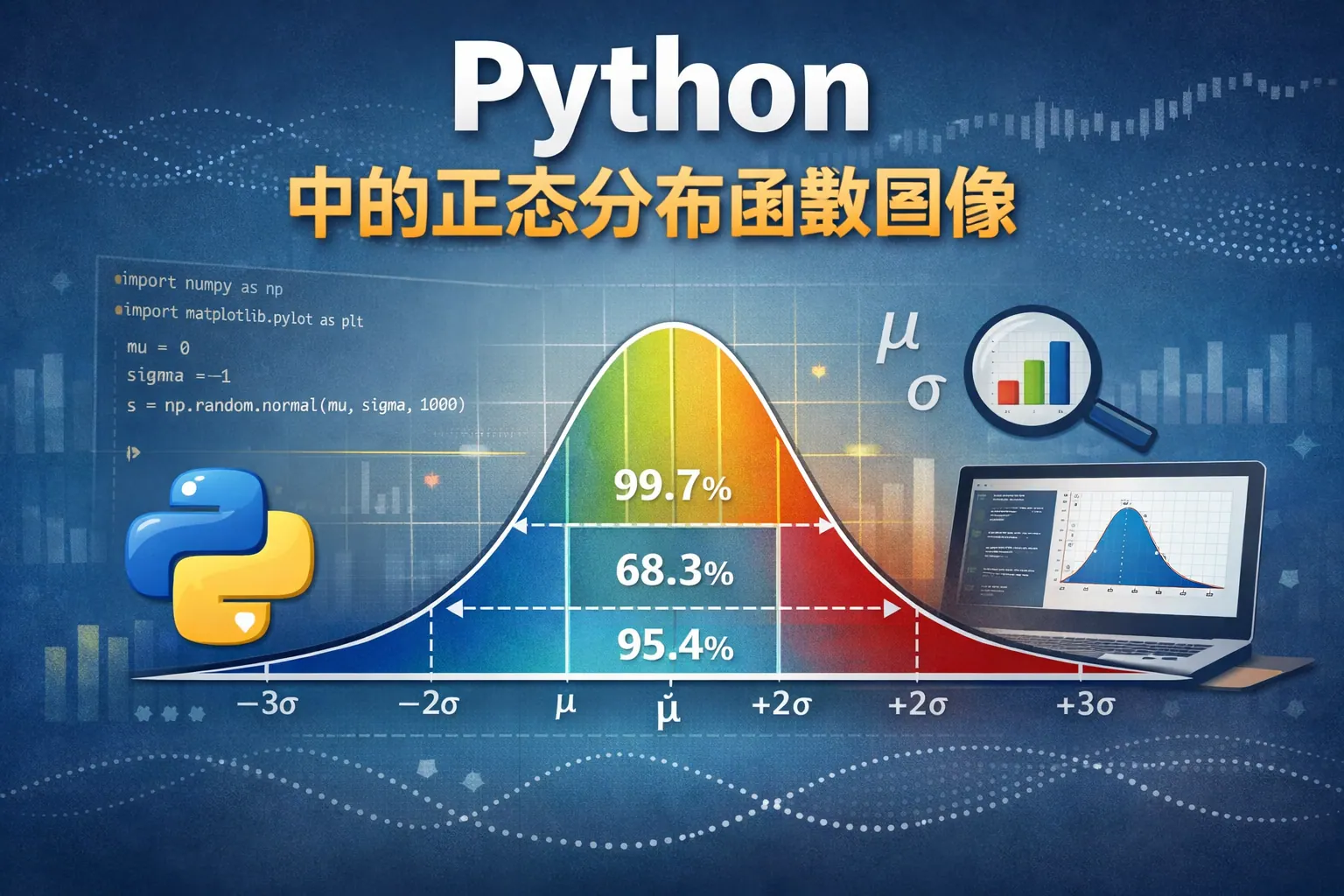 python中的正态分布函数图像