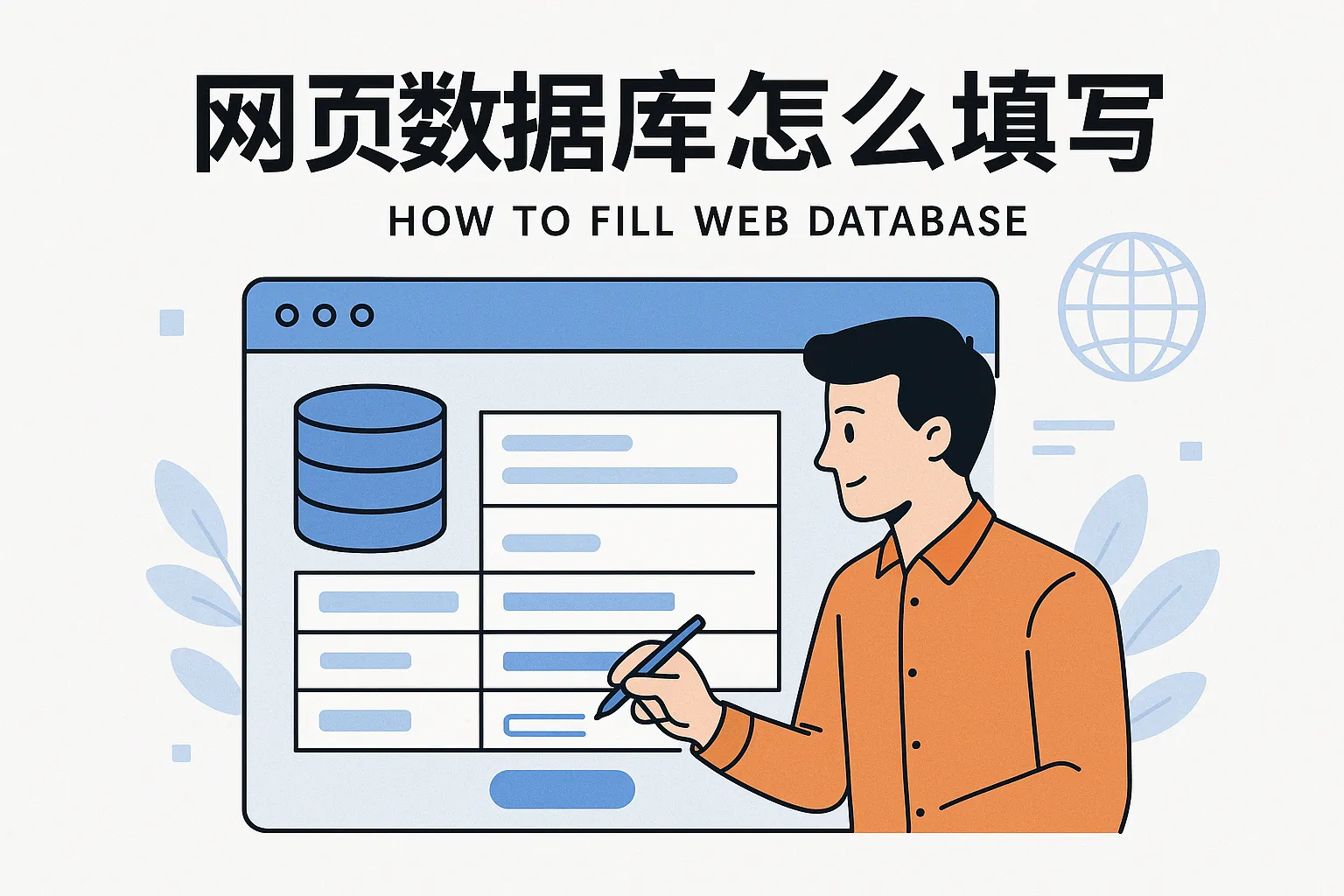 网页数据库怎么填写