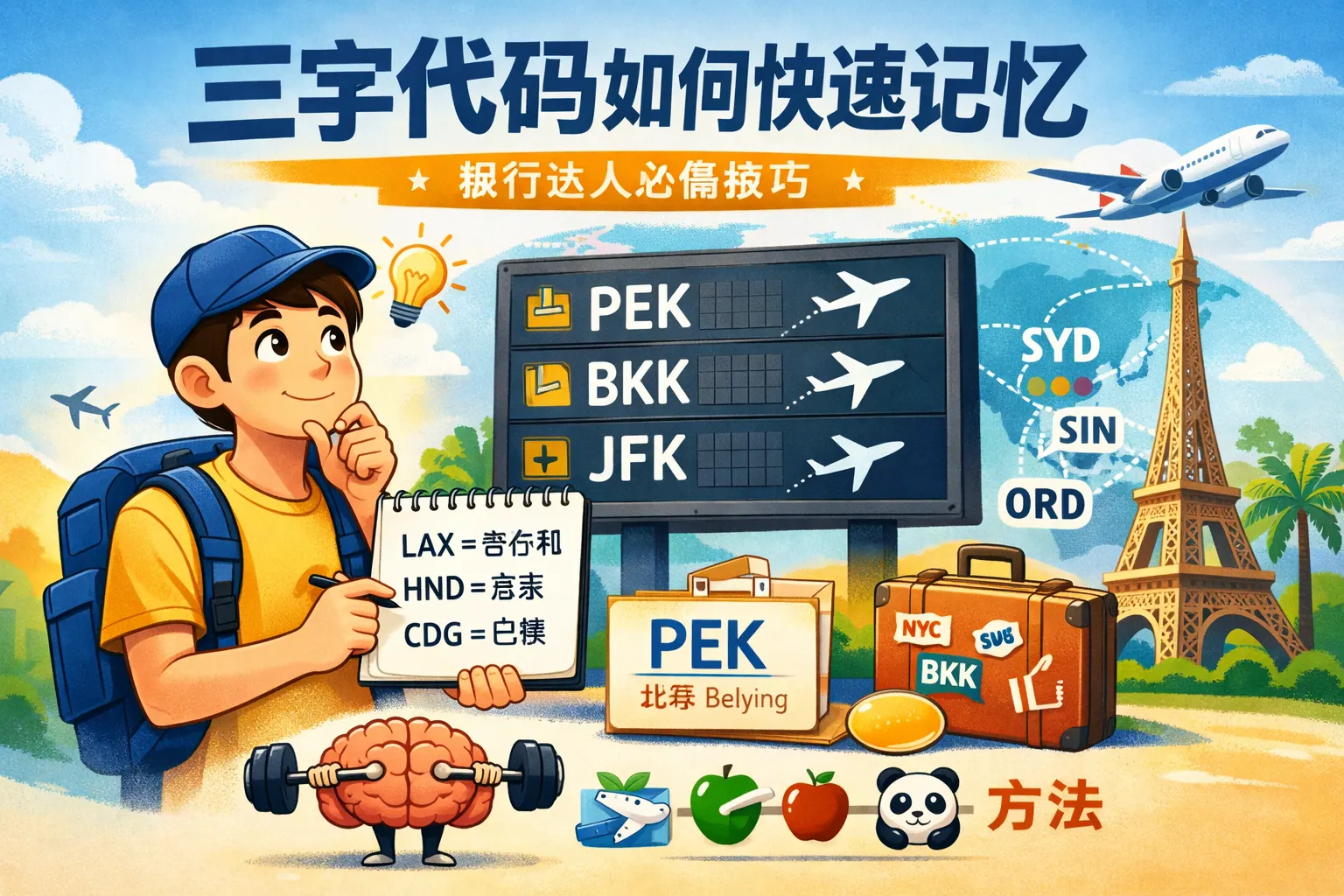 三字代码如何快速记忆