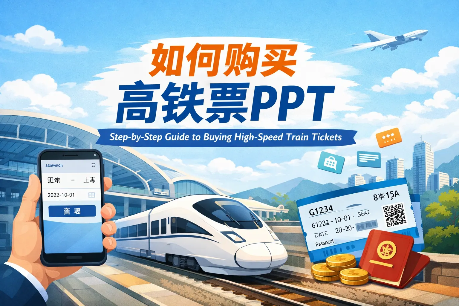 如何购买高铁票ppt