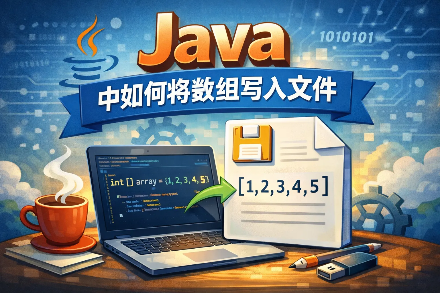 java中如何将数组写入文件