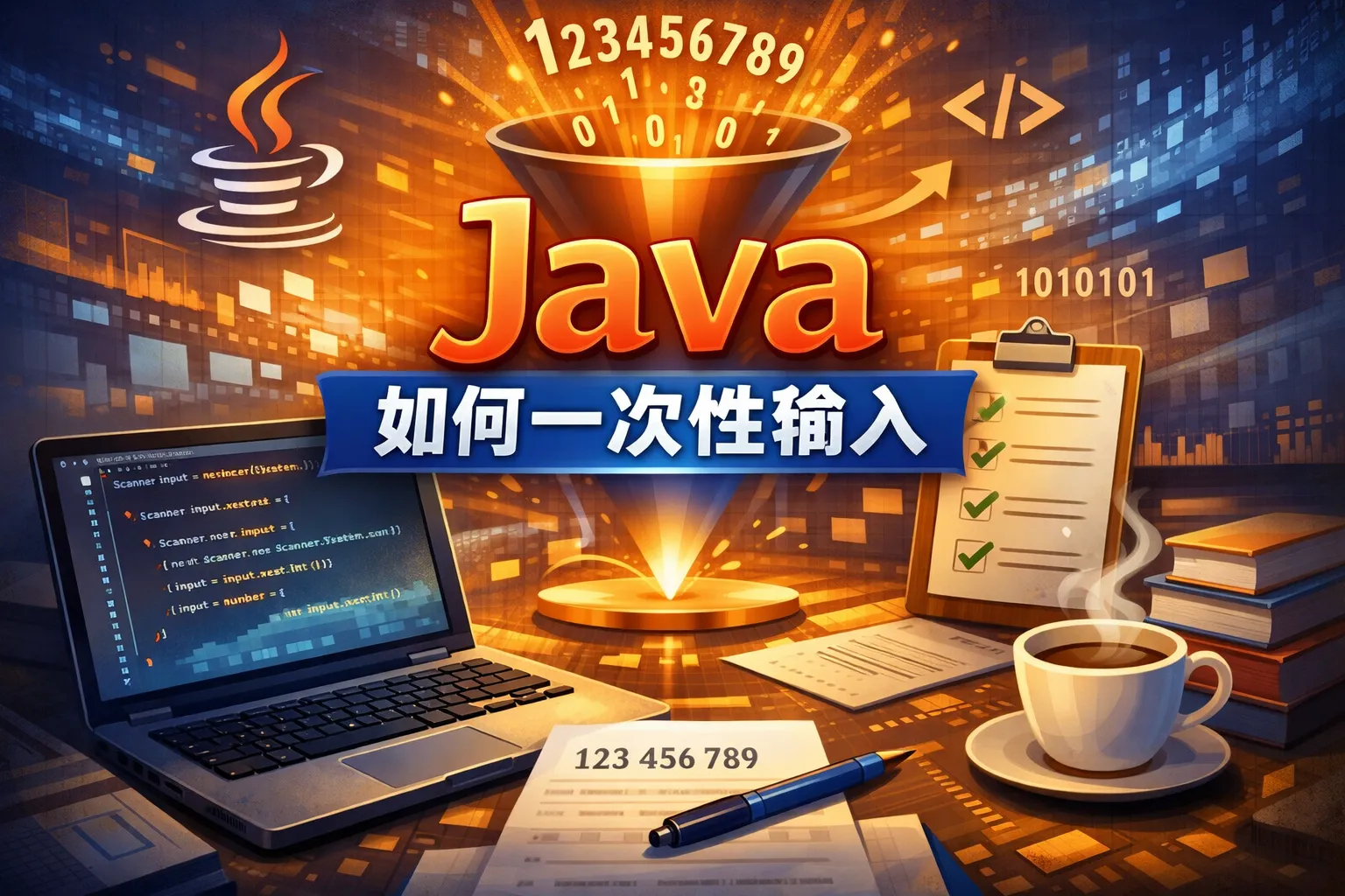 java如何一次性输入