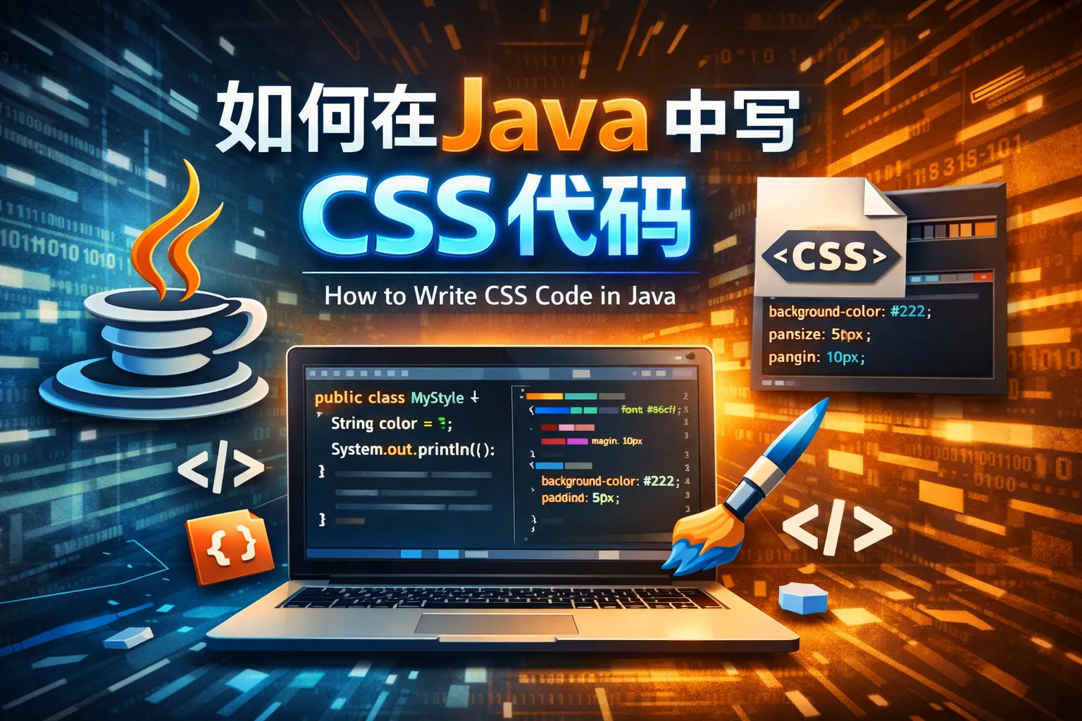 如何在Java中写css代码