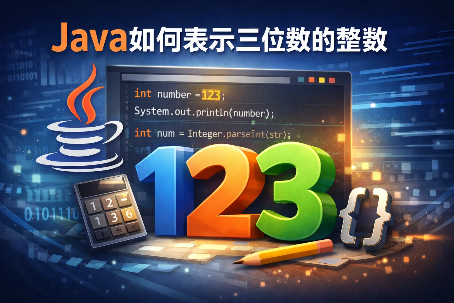 java如何表示三位数的整数