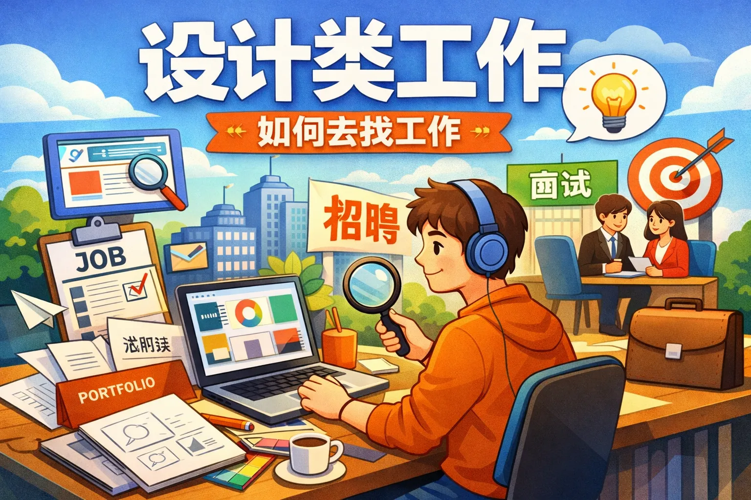 设计类工作如何去找工作