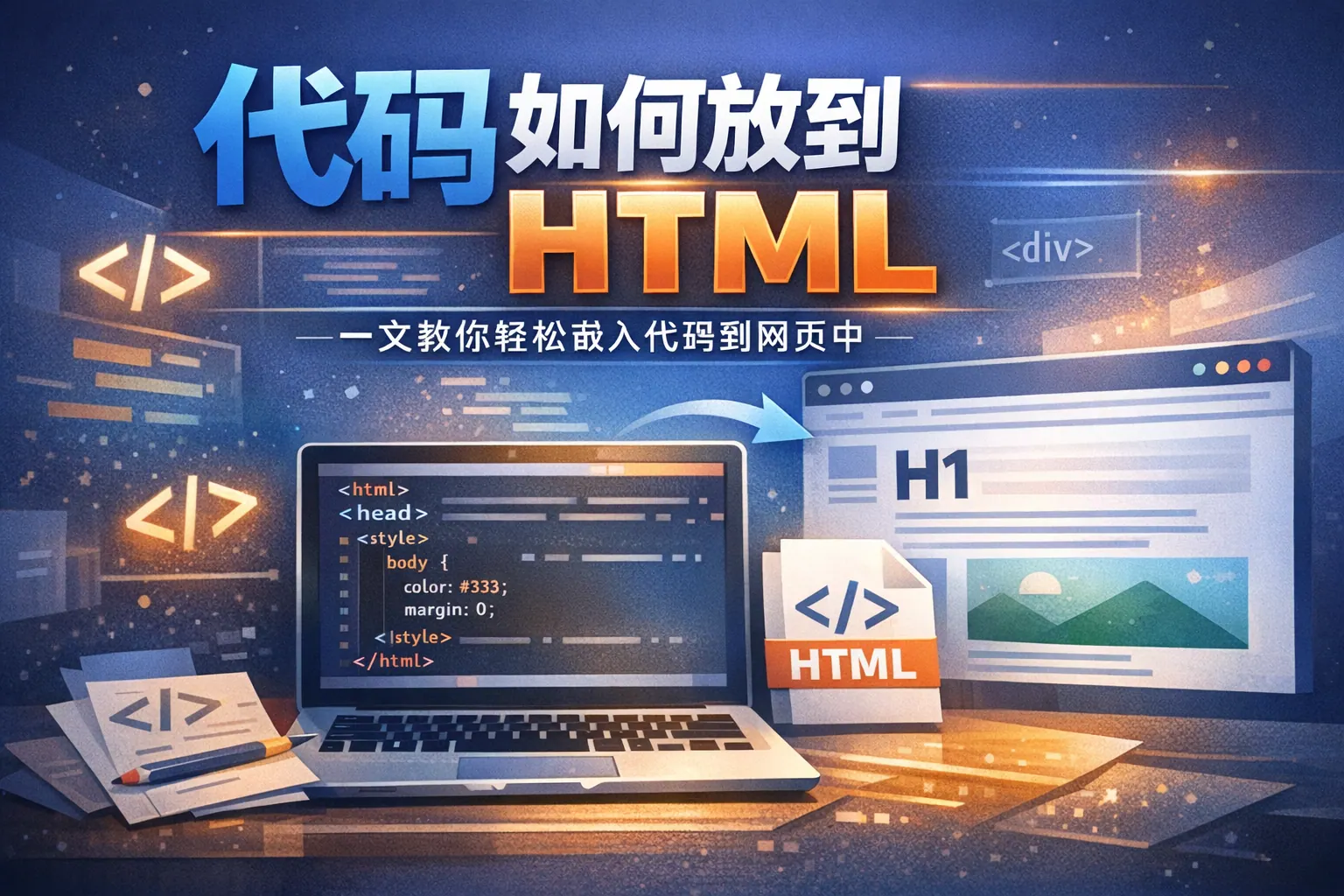 代码如何放到html
