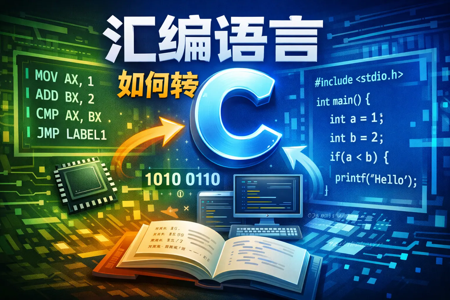 汇编语言如何转c语言