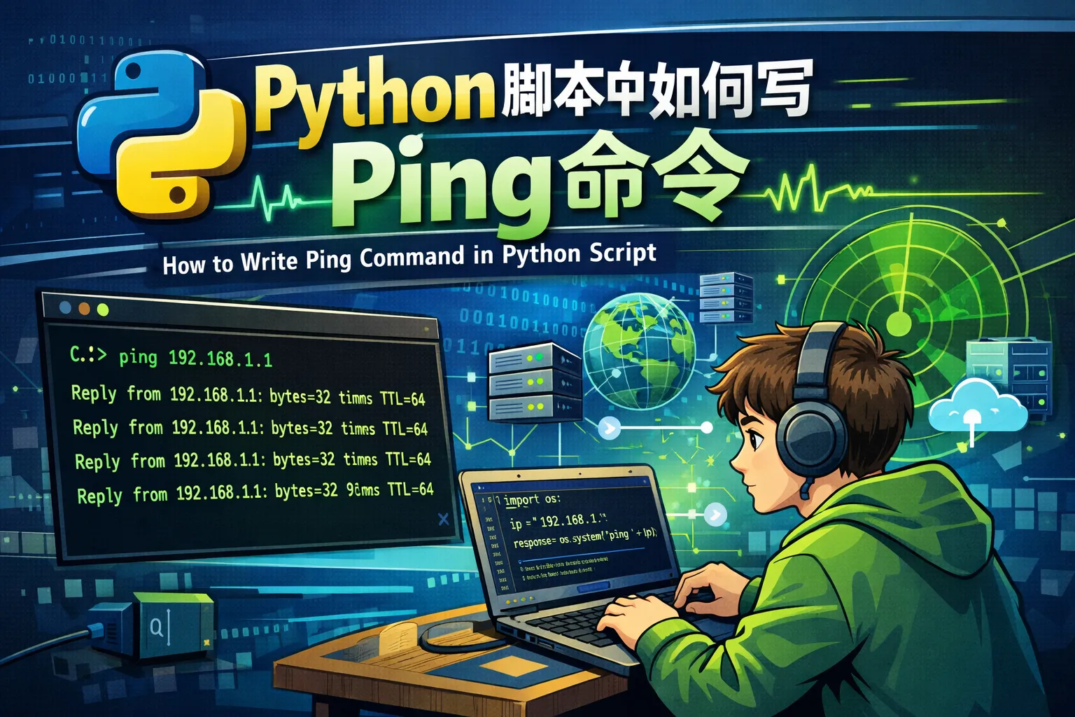 python脚本中如何写ping命令
