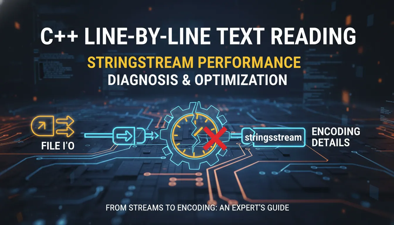Color Fast Stringstream C++ 按行读取文本时 stringstream 性能差如何定位:从输入输出流到编码细节的经验总结