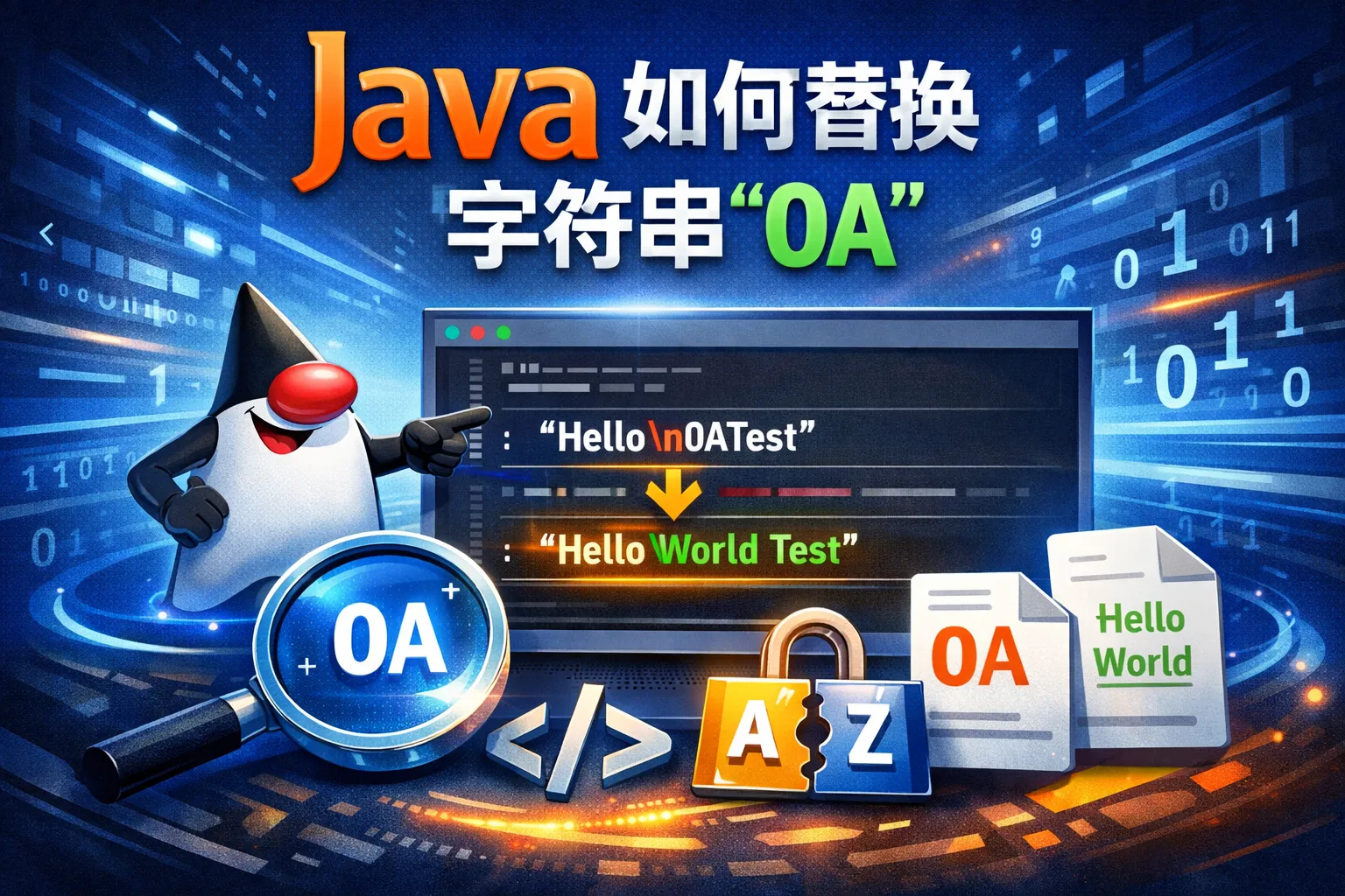 java如何替换字符串0A