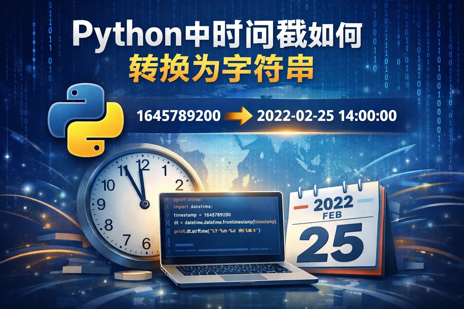 python中时间戳如何转换为字符串