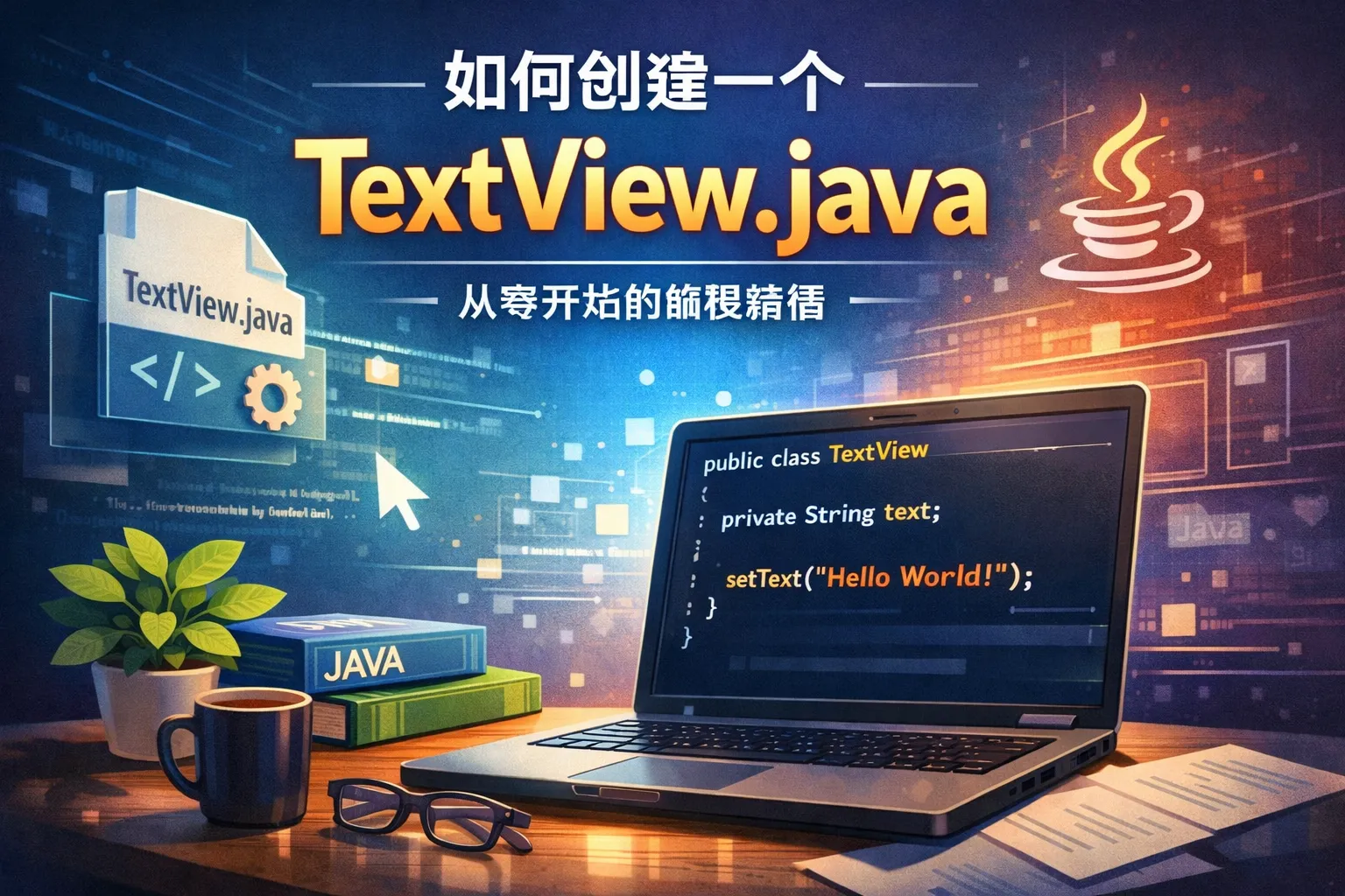 如何创建一个textView.java