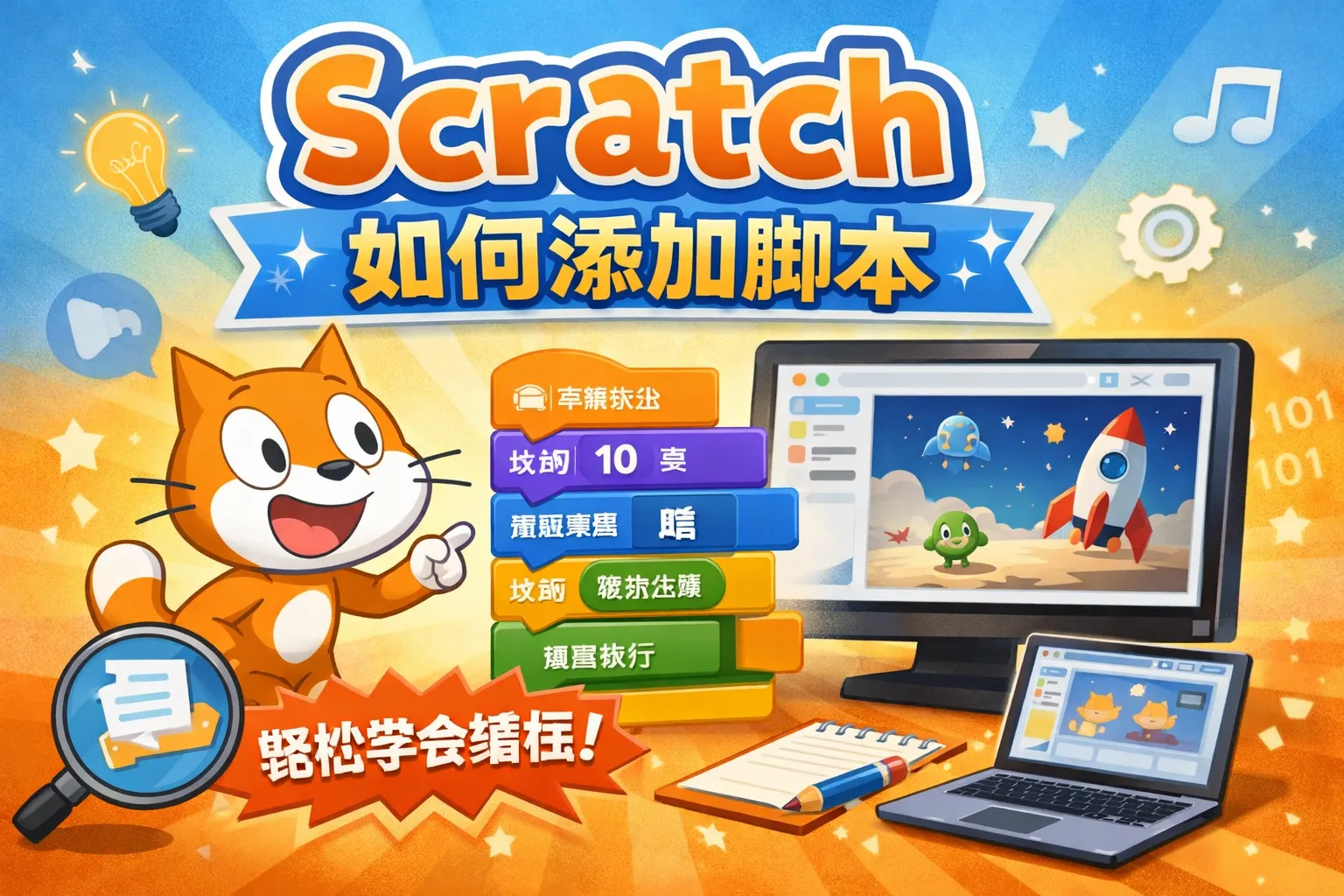 scratch如何添加脚本