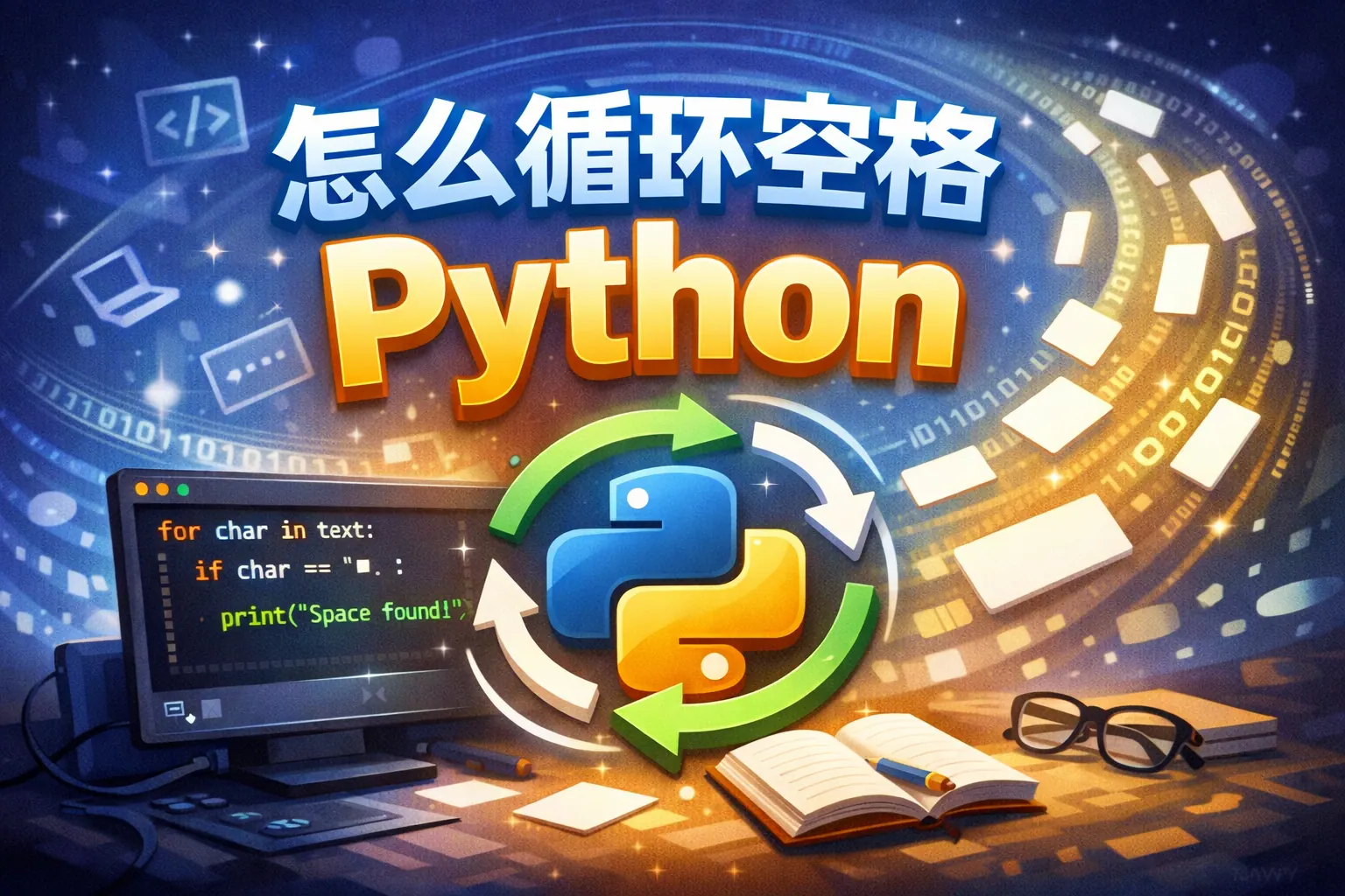 怎么循环空格python