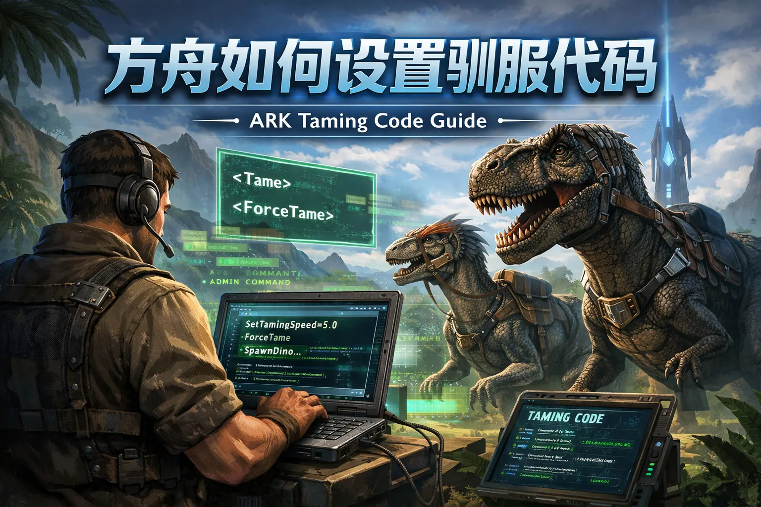 方舟如何设置驯服代码