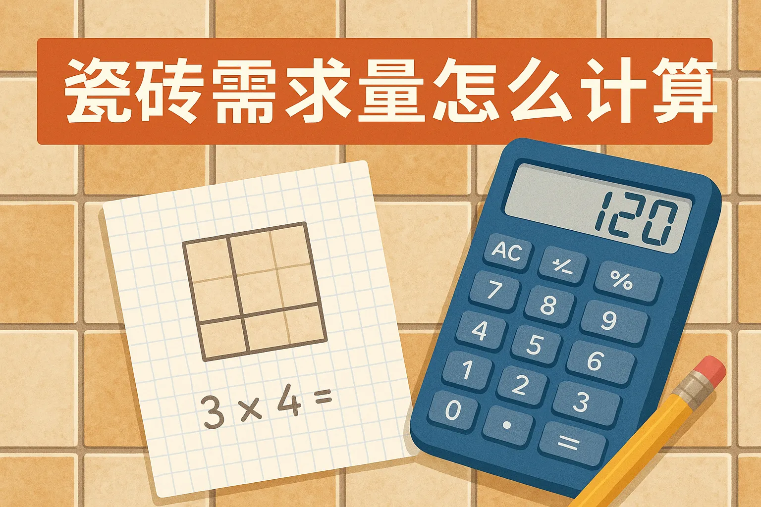 瓷砖需求量怎么计算