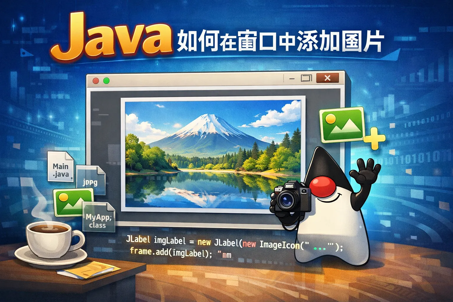 java如何在窗口中添加图片