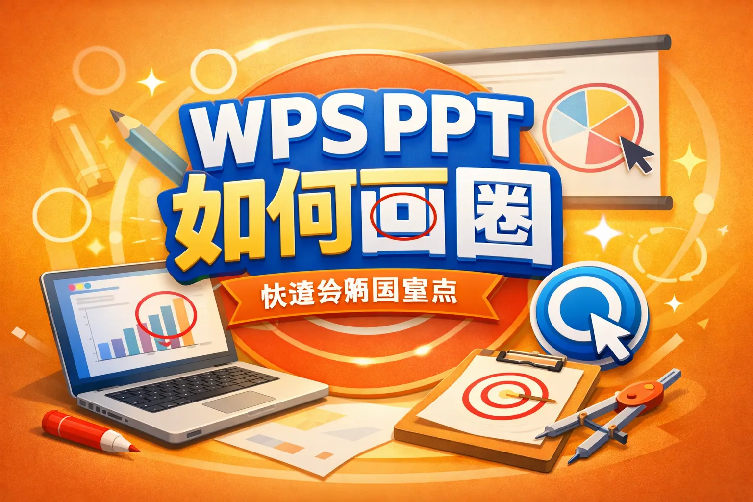 wps ppt如何画圈
