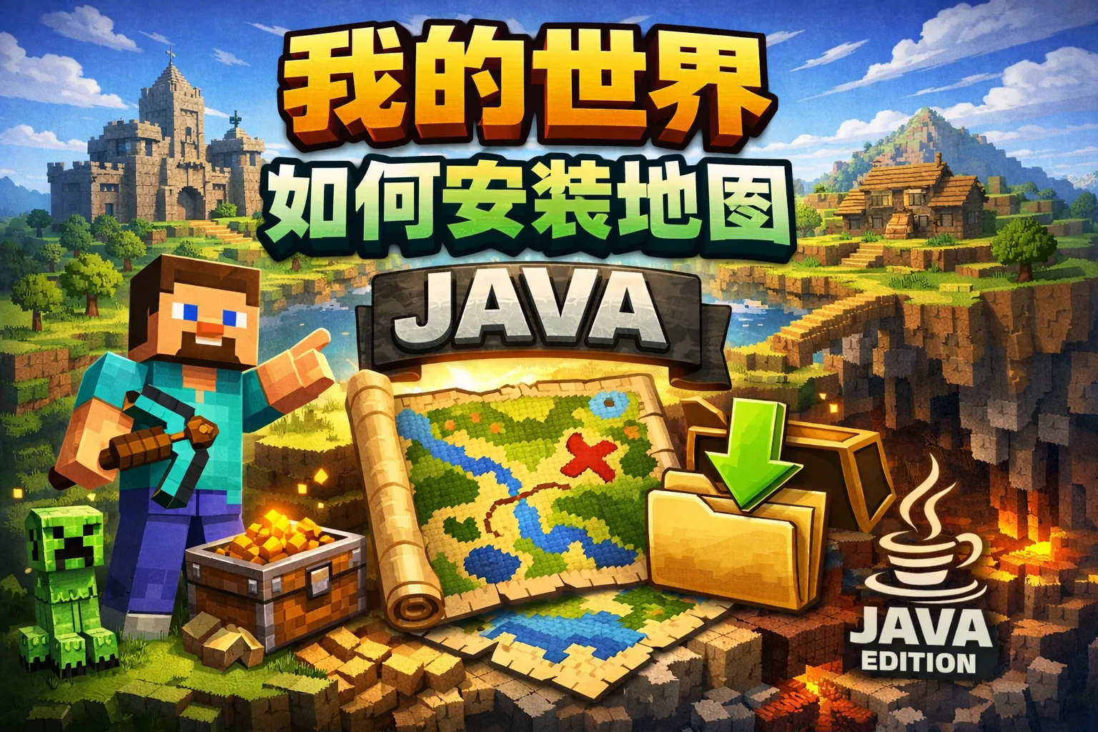 我的世界如何安装地图java