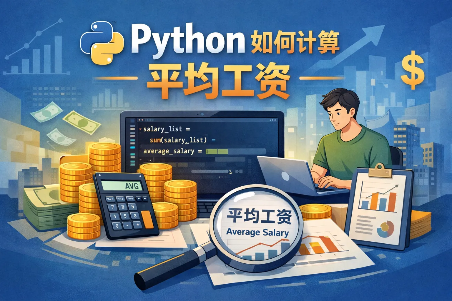 python如何计算平均工资