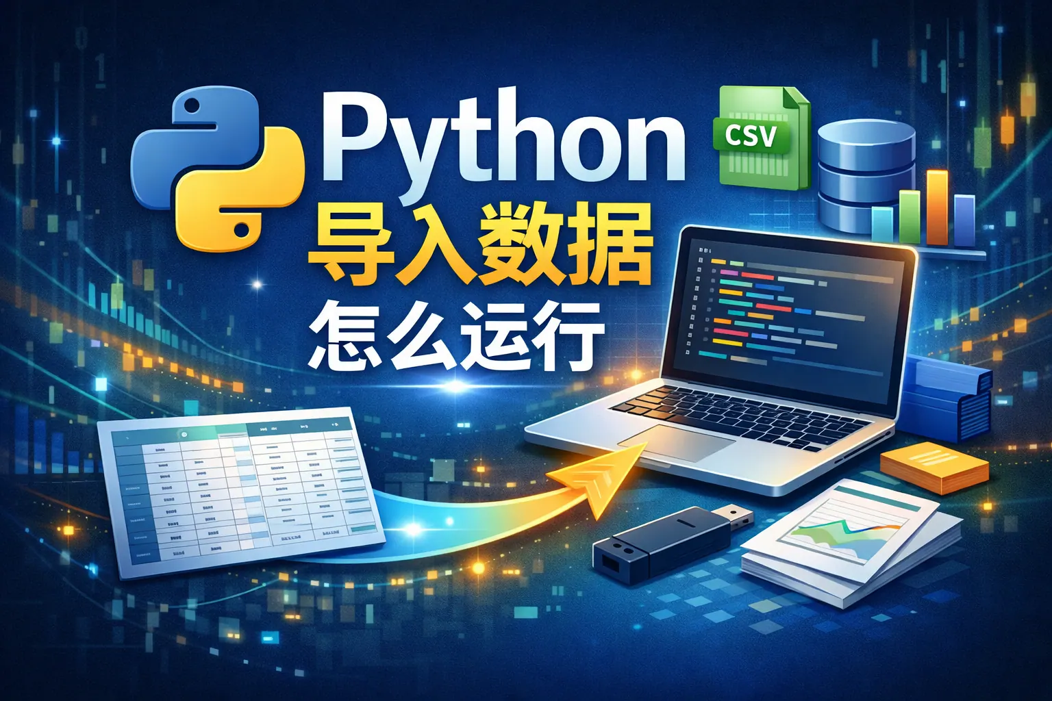 python导入数据怎么运行