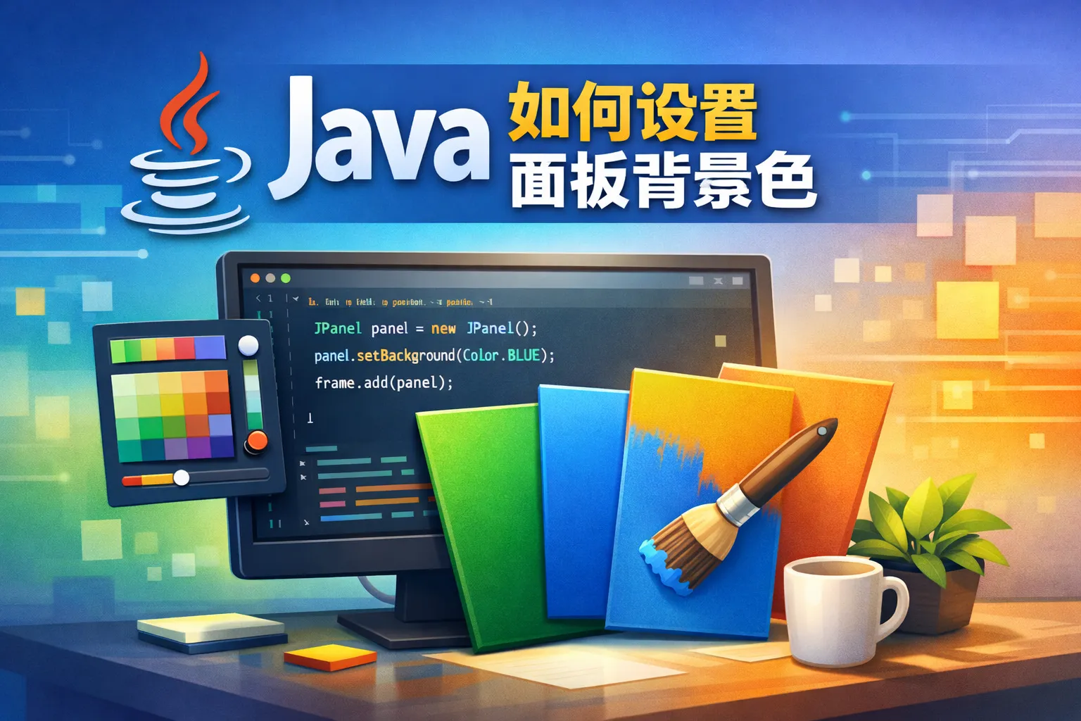 java如何设置面板背景色