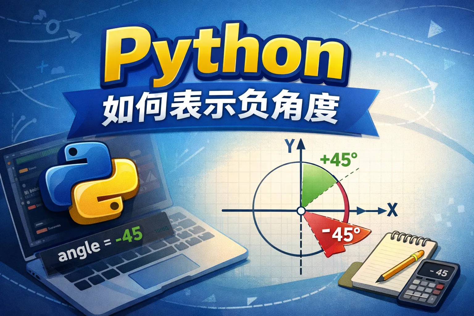 python如何表示负角度