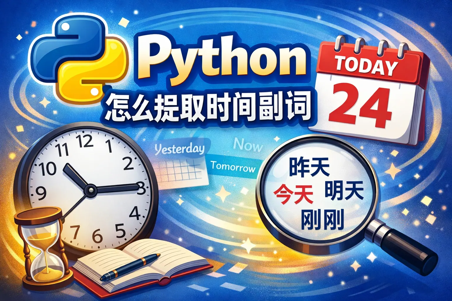 python怎么提取时间副词