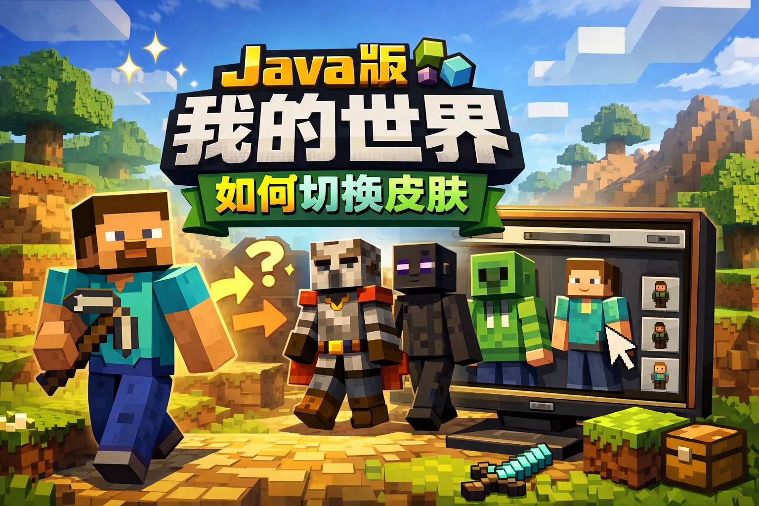 java版我的世界如何切换皮肤