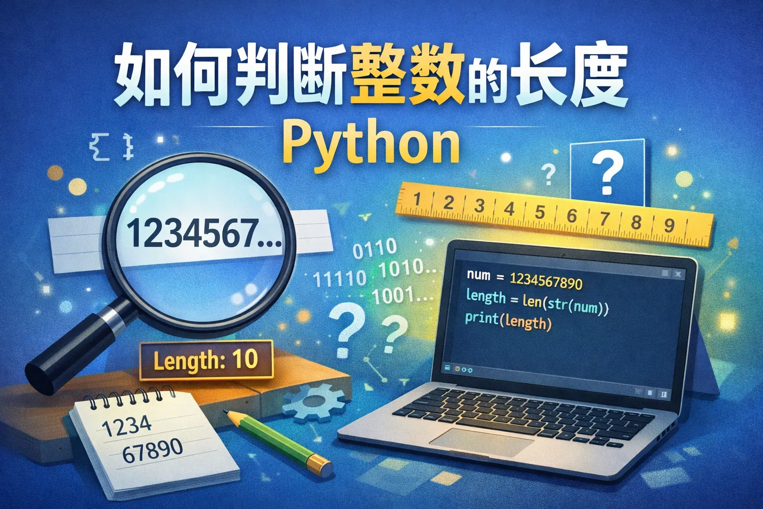如何判断整数的长度python