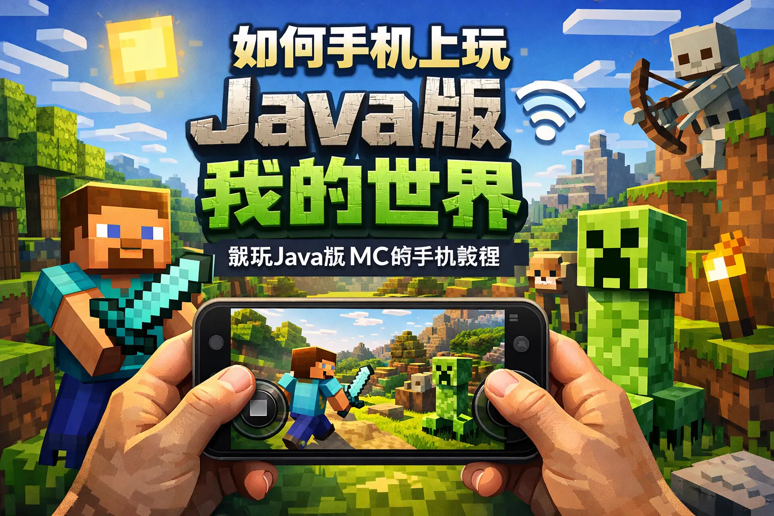 如何手机上玩java版我的世界