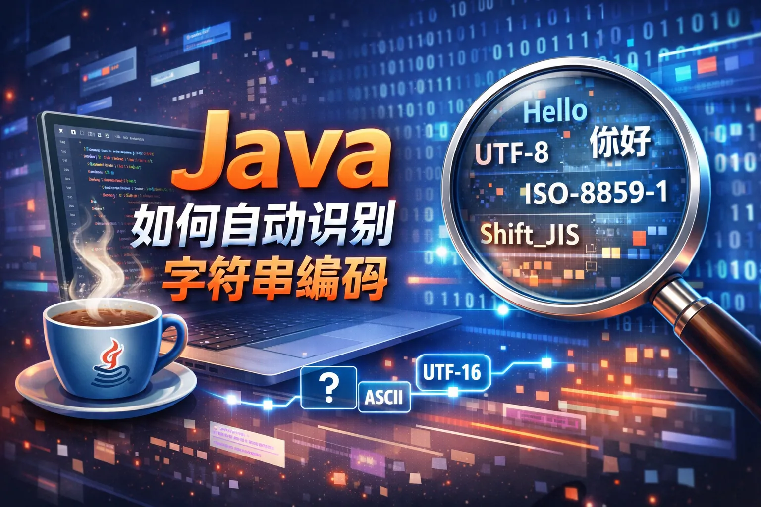 java如何自动识别字符串编码