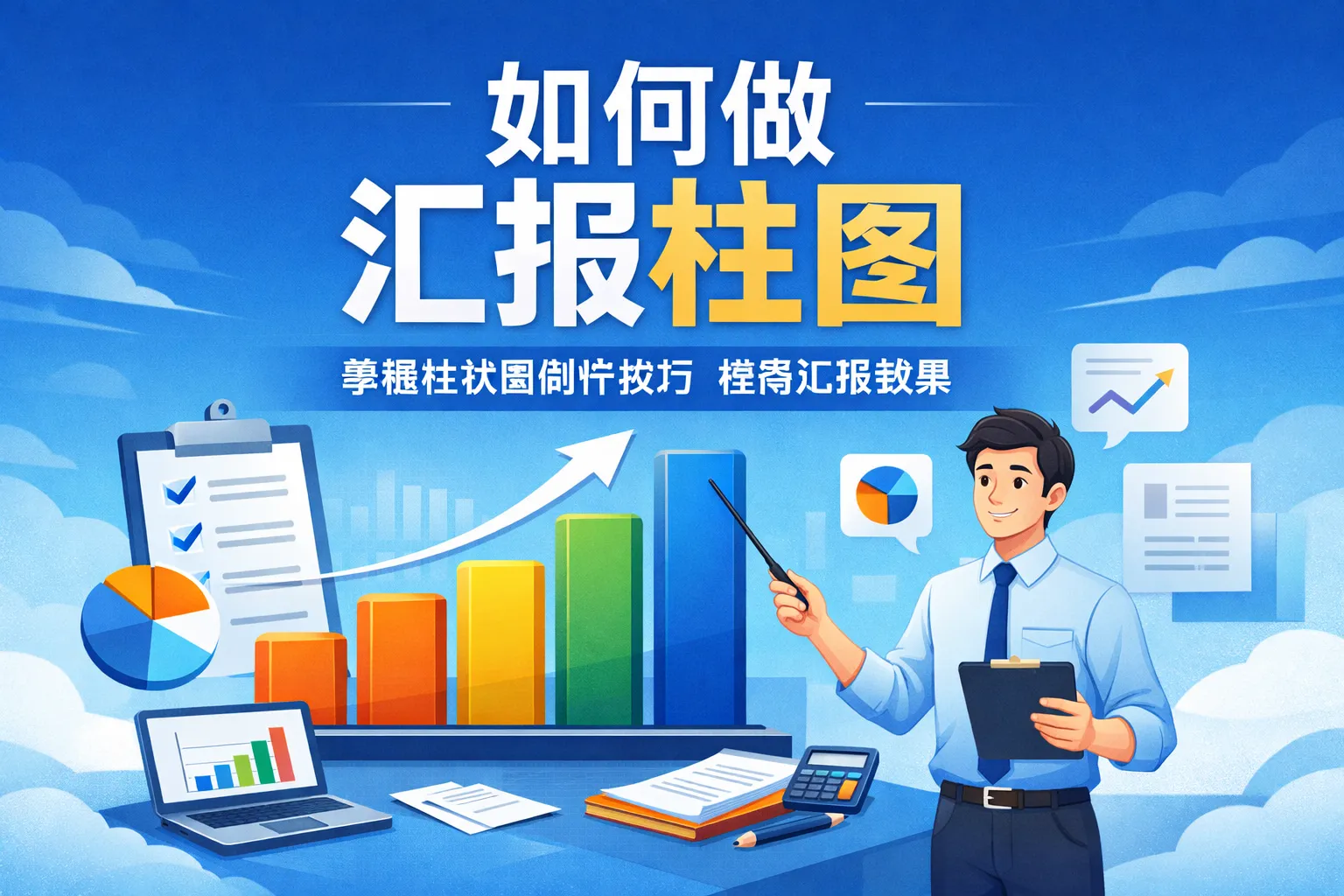 如何做汇报柱图