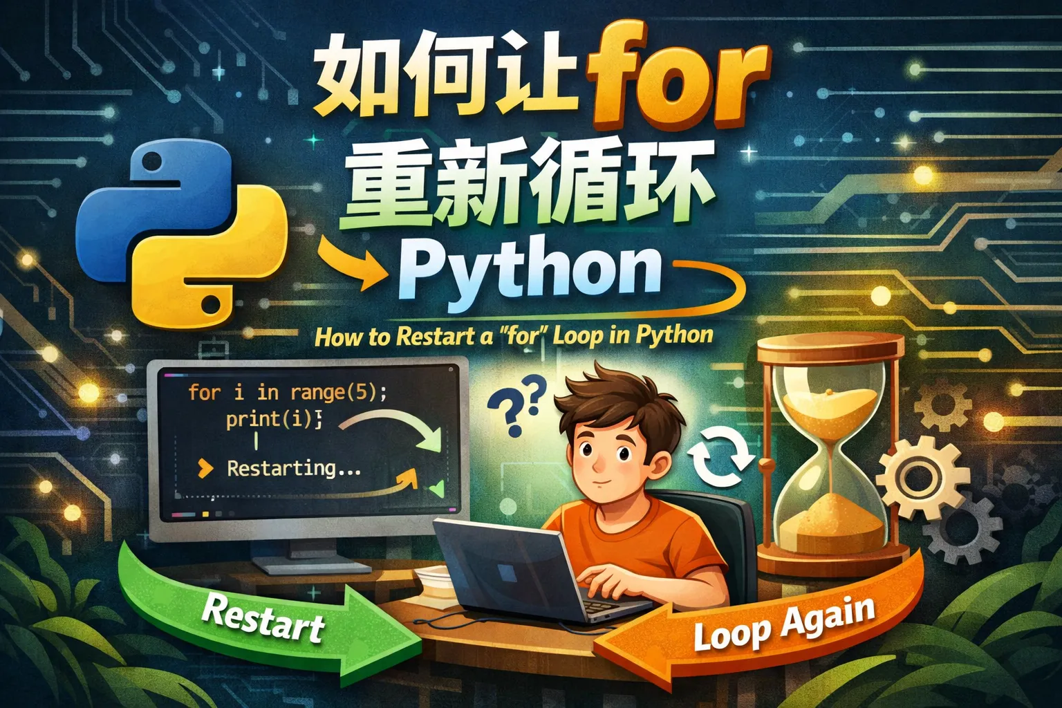 如何让for重新循环python